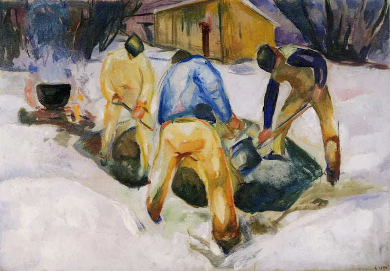 Street Workers in the Snow - Edvard Munch