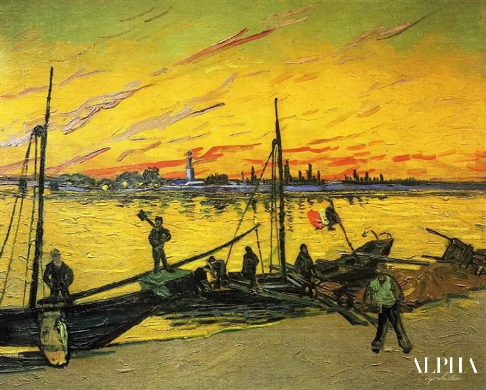 Travailleurs portuaires en Arles - Van Gogh - Reproductions de tableaux et peintures haut de gamme