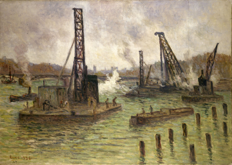 Works on the Seine, at the Saints-Pères bridge - Maximilien Luce