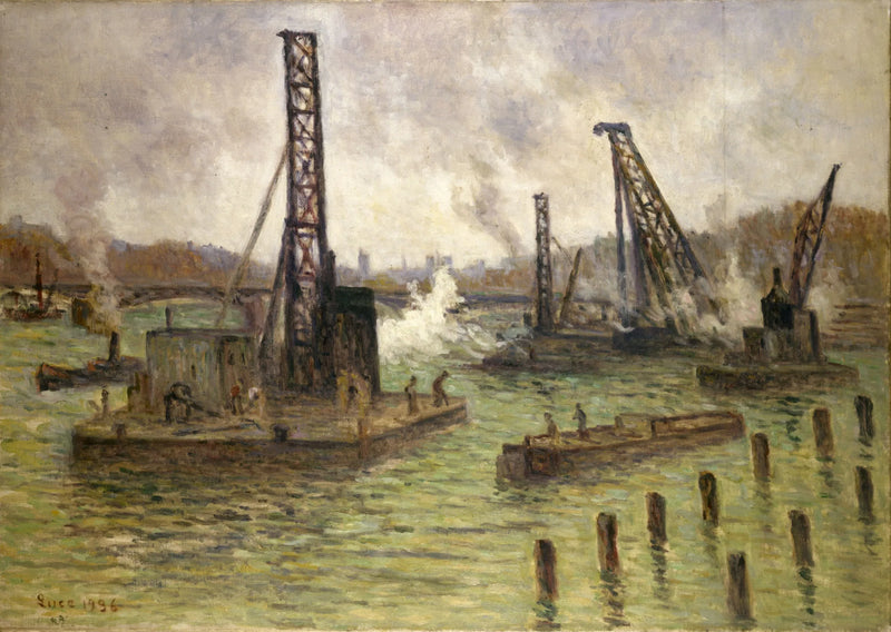 Works on the Seine, at the Saints-Pères bridge - Maximilien Luce