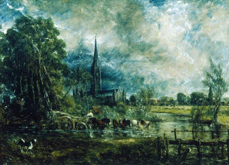 Ford crossing of the Avon River - John Constable