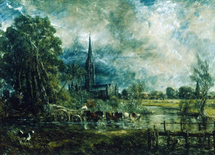 Ford crossing of the Avon River - John Constable