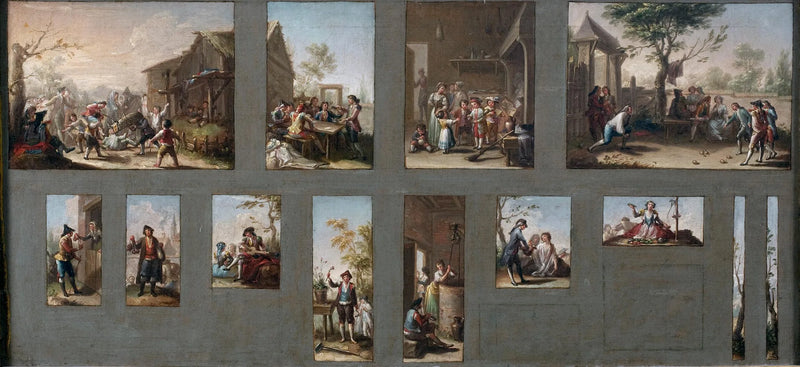 Thirteen sketches for Tapestry Cartoons - Francisco Bayeu