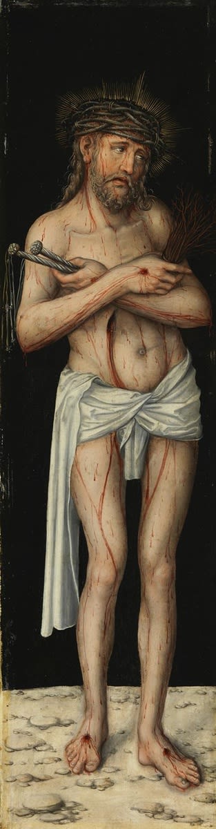 Triptych of the Crucifixion: Christ as the man of sorrows - Lucas Cranach the Elder