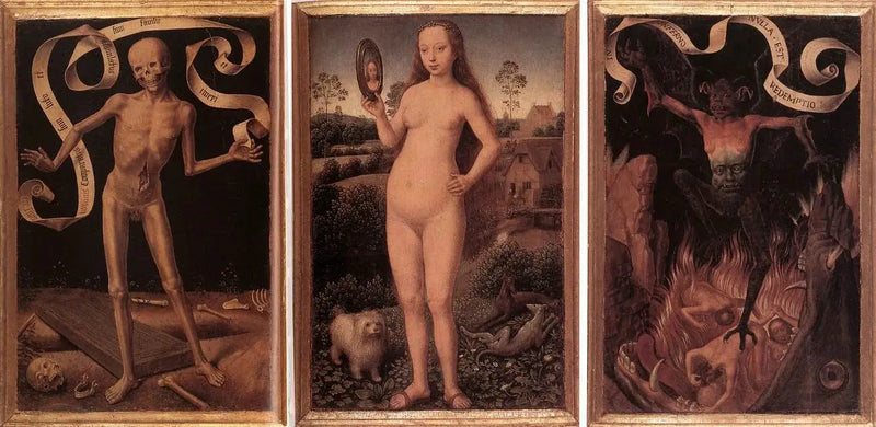Earthly Vanitas Triptych - Hans Memling