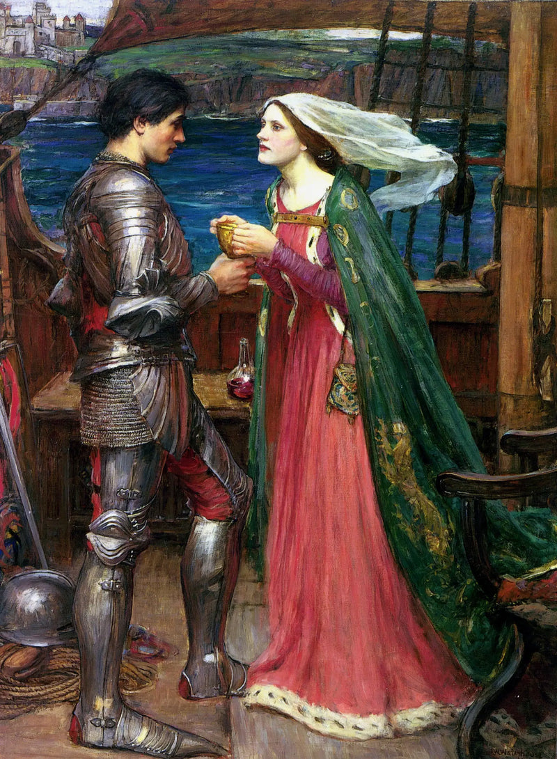 Tristan and Isolde with the Potion - John William Waterhouse