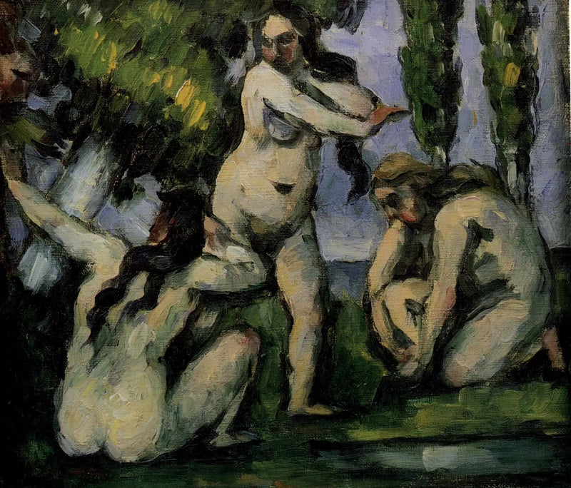 Three Bathers - Paul Cézanne