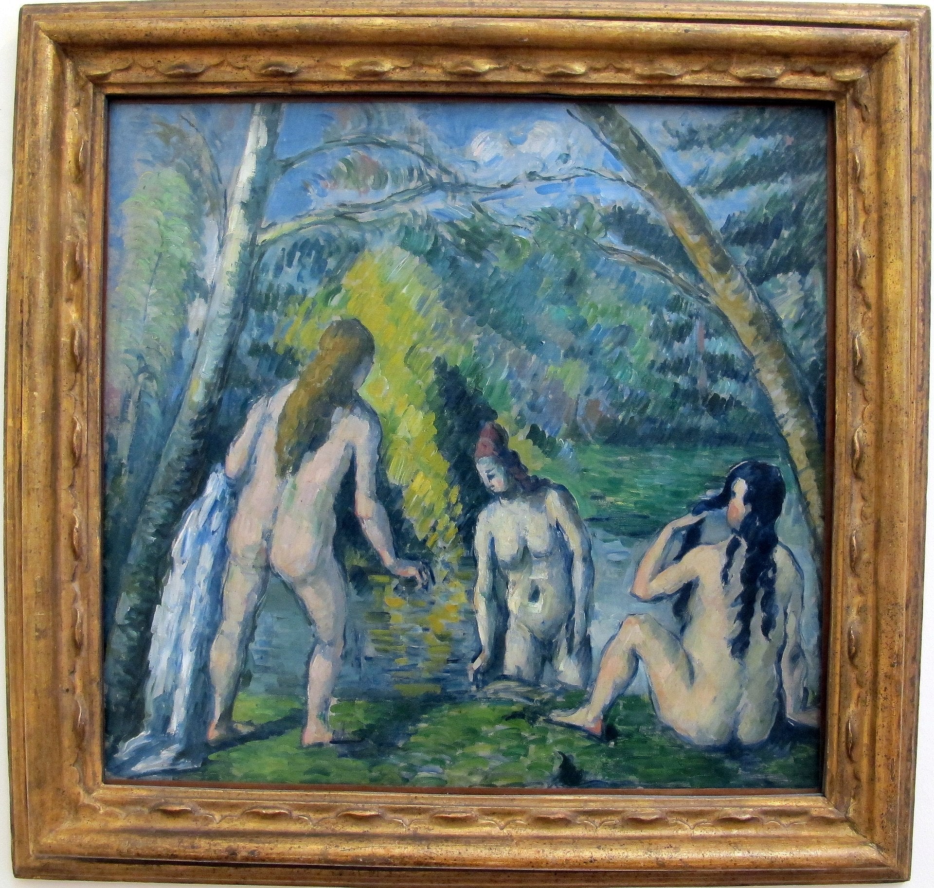 Three Bathers - Paul Cézanne