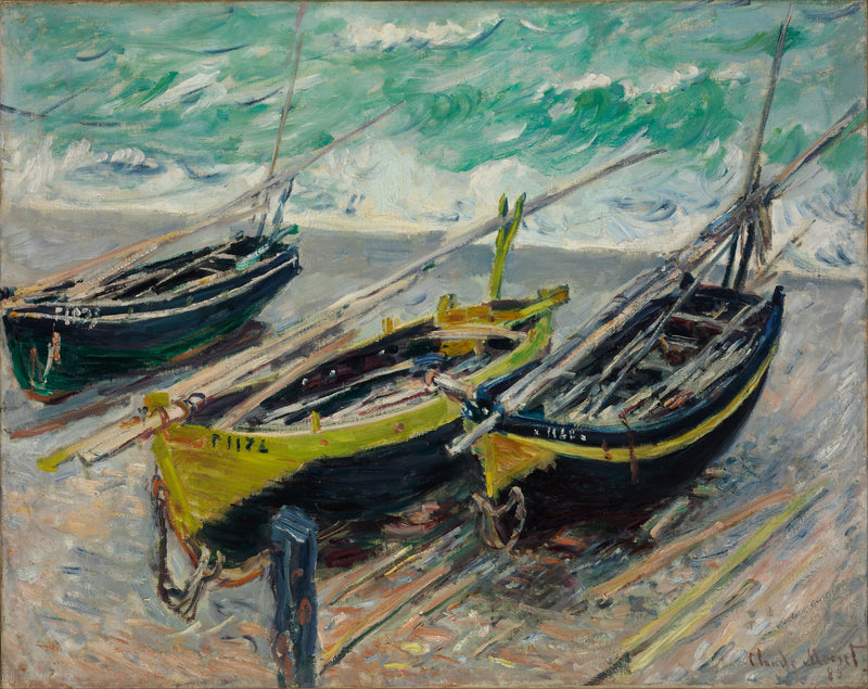 Three fishing boats W1029 - Claude Monet