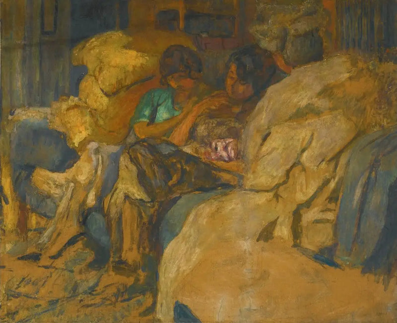 Three women on a sofa at Clos Cézanne - Édouard Vuillard