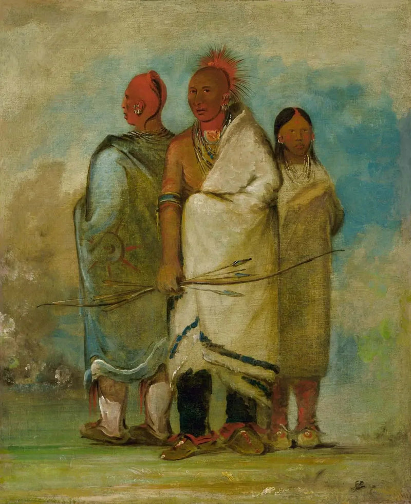 Three Indian Foxes - George Catlin