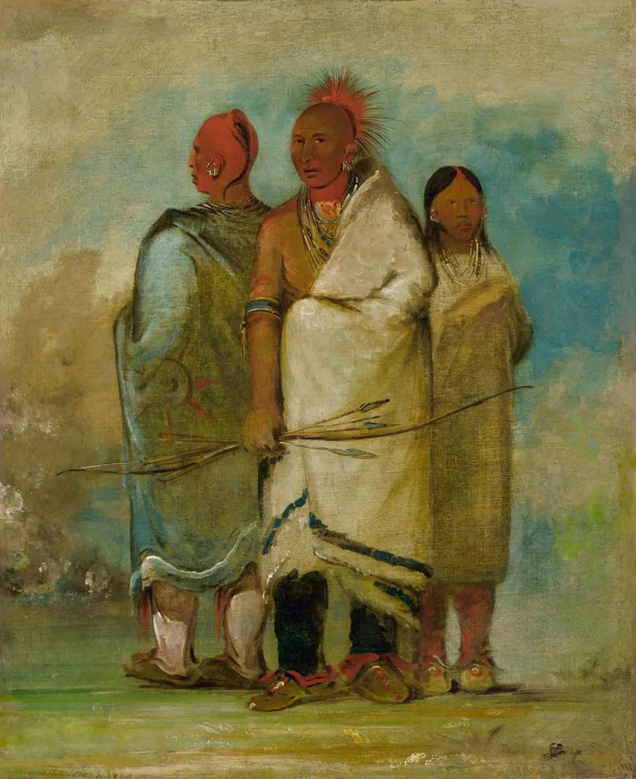 Three Indian Foxes - George Catlin