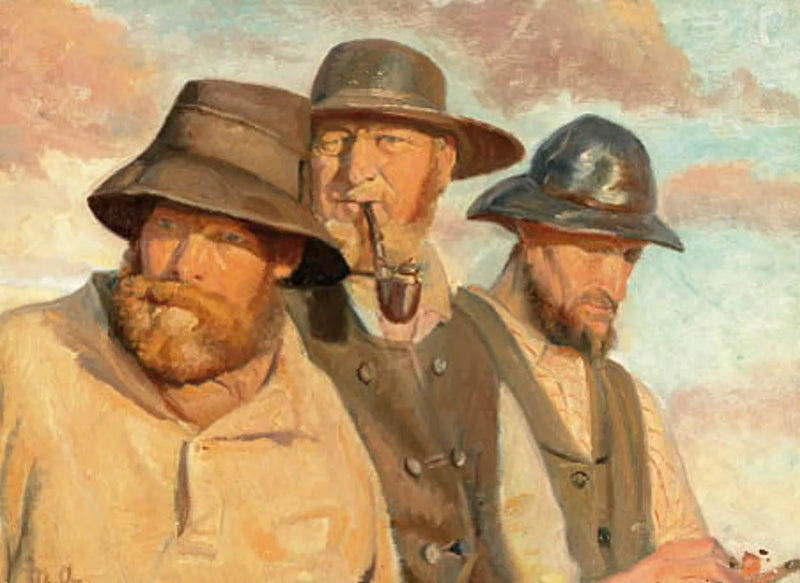 Three fishermen from Skagen. -Michael Peter Ancher