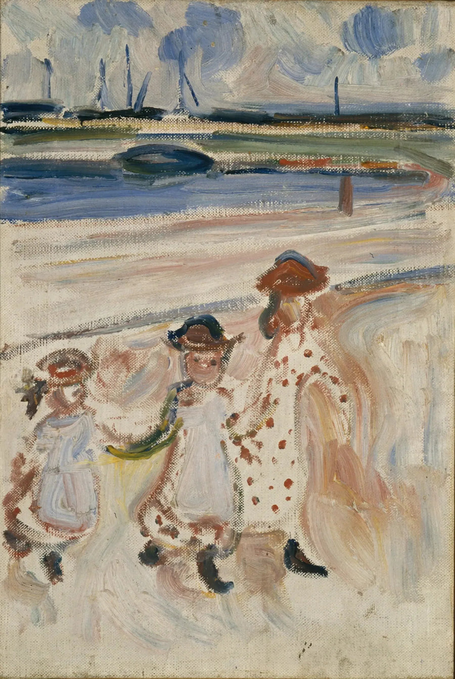 Three Little Girls on the Beach - Edvard Munch