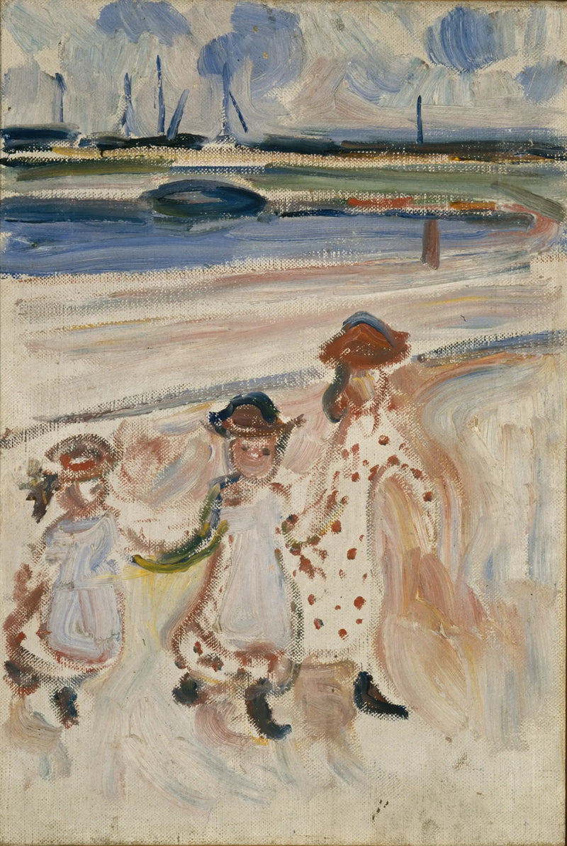Three Little Girls on the Beach - Edvard Munch