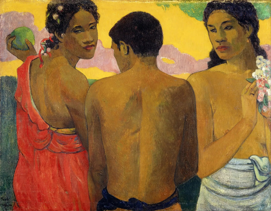 Three Tahitians, or Conversation - Paul Gauguin