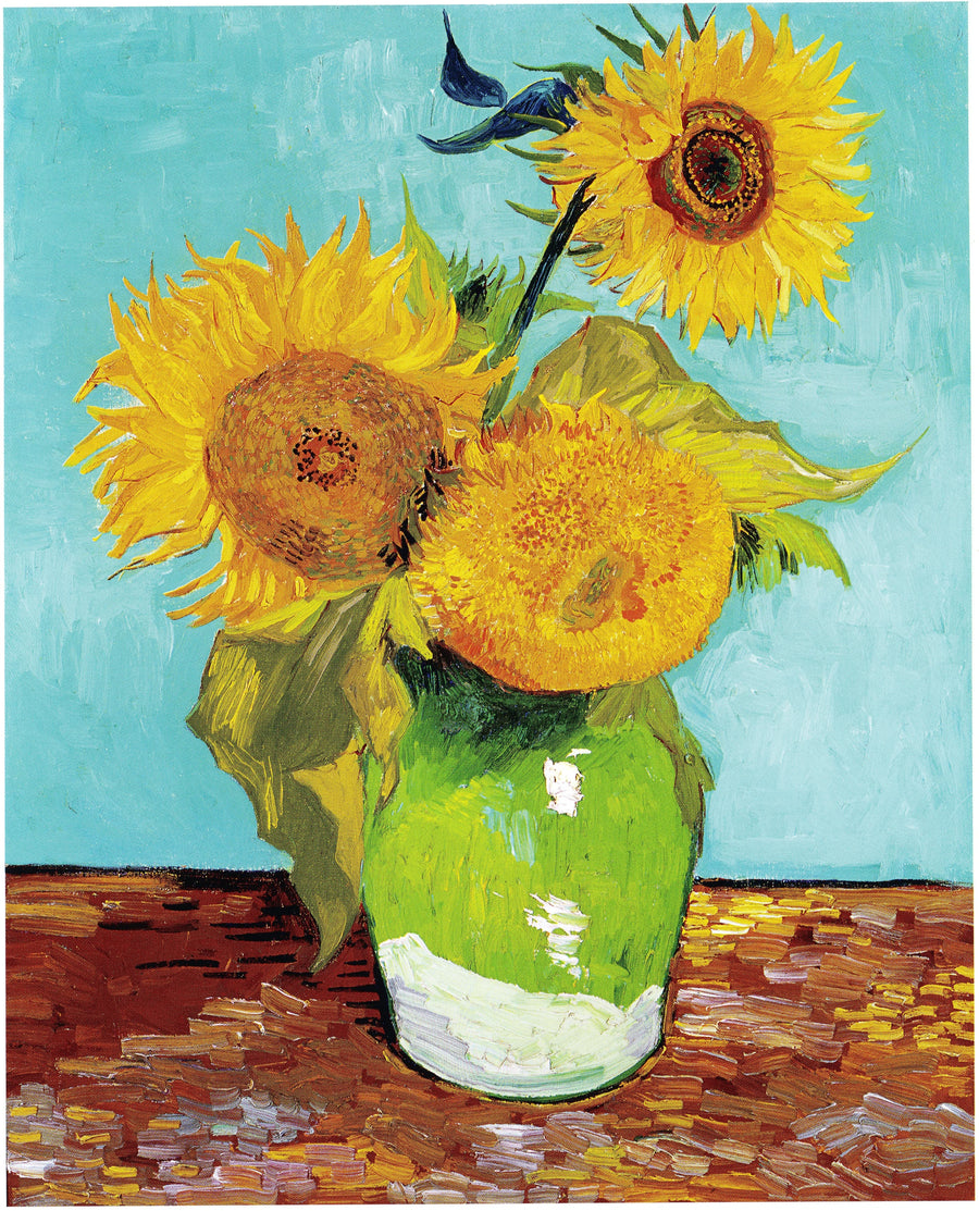 Three Sunflowers in a Vase - Vincent van Gogh