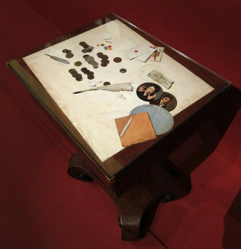 Trompe-l'œil with coins on the tray of a guéridon - Louis-Léopold Boilly