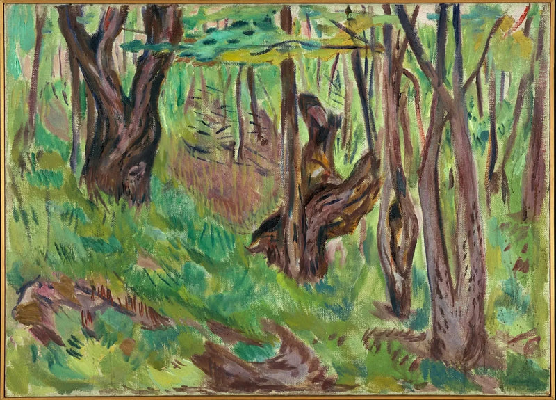 Rough Tree Trunks in Summer - Edvard Munch