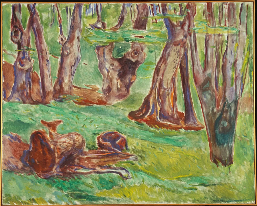 Rough Tree Trunks in Summer - Edvard Munch