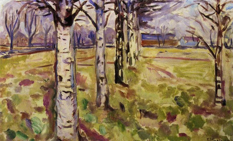 Birch Trunks - Edvard Munch