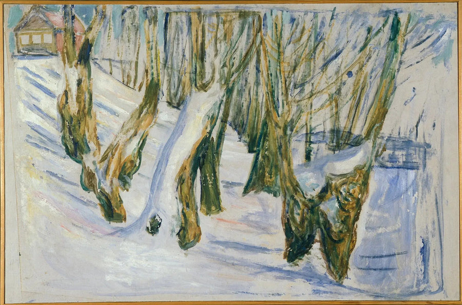 Rough trunks in the snow - Edvard Munch