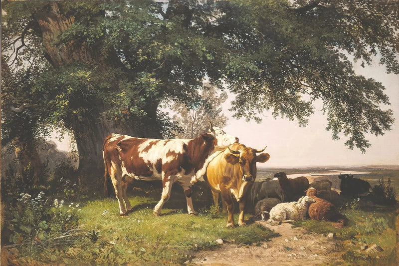 Herd under the trees - Ivan Chichkine