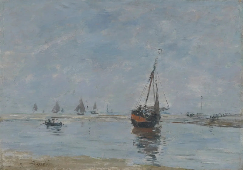 Trouville at low tide - Eugène Boudin