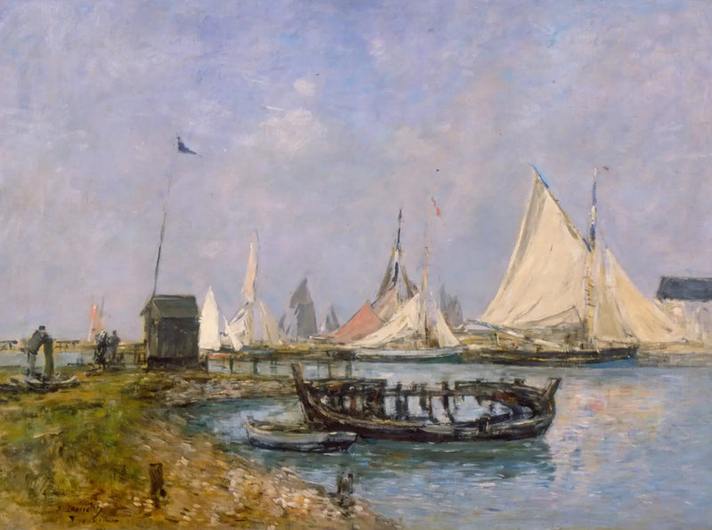 Trouville - Entrance to the port - Eugène Boudin