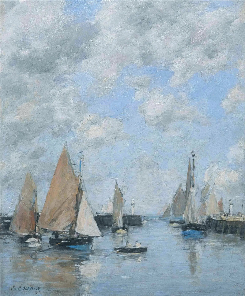 Trouville, the pier at high tide - Eugène Boudin