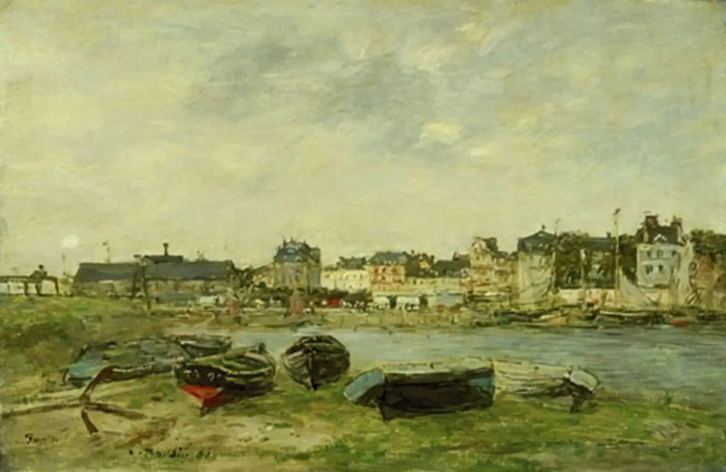 Trouville, the harbor at low tide - Eugène Boudin
