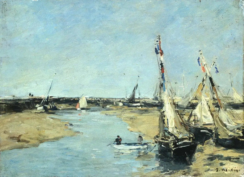 Trouville, The Jetties, Low Tide - Eugène Boudin