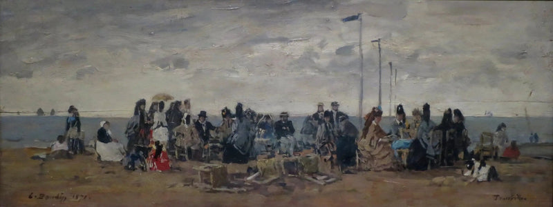 Trouville. Beach Scene - Eugène Boudin