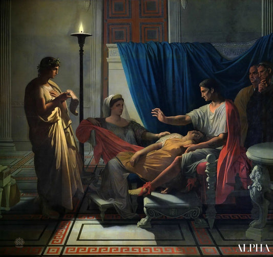 Tu marcellus eris ; Virgile lisant le sixième livre de l'Enéide a Auguste - Jean-Auguste-Dominique Ingres - Reproductions de tableaux et peintures haut de gamme