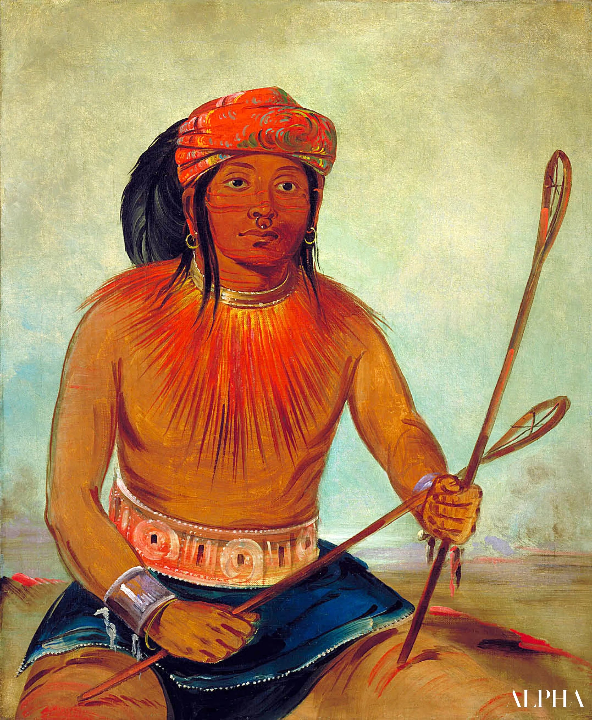 Tul-lock-chísh-ko, Drinks the Juice of the Stone (Choctaw) - George Catlin - High-quality reproductions of paintings and artworks