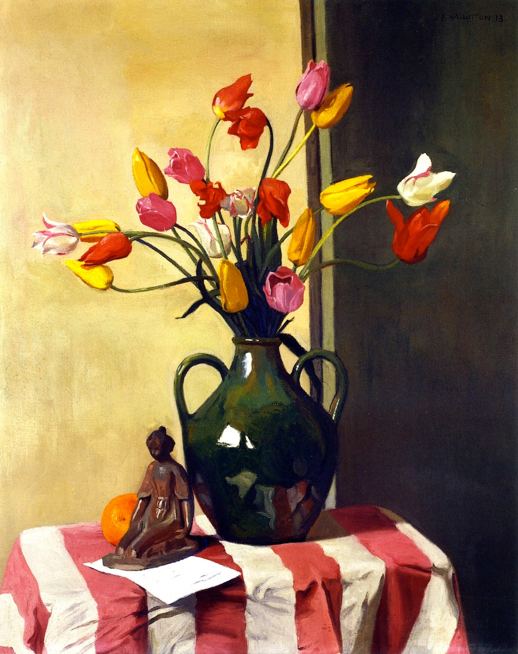 Tulips and Maillol statuettes - Félix Vallotton