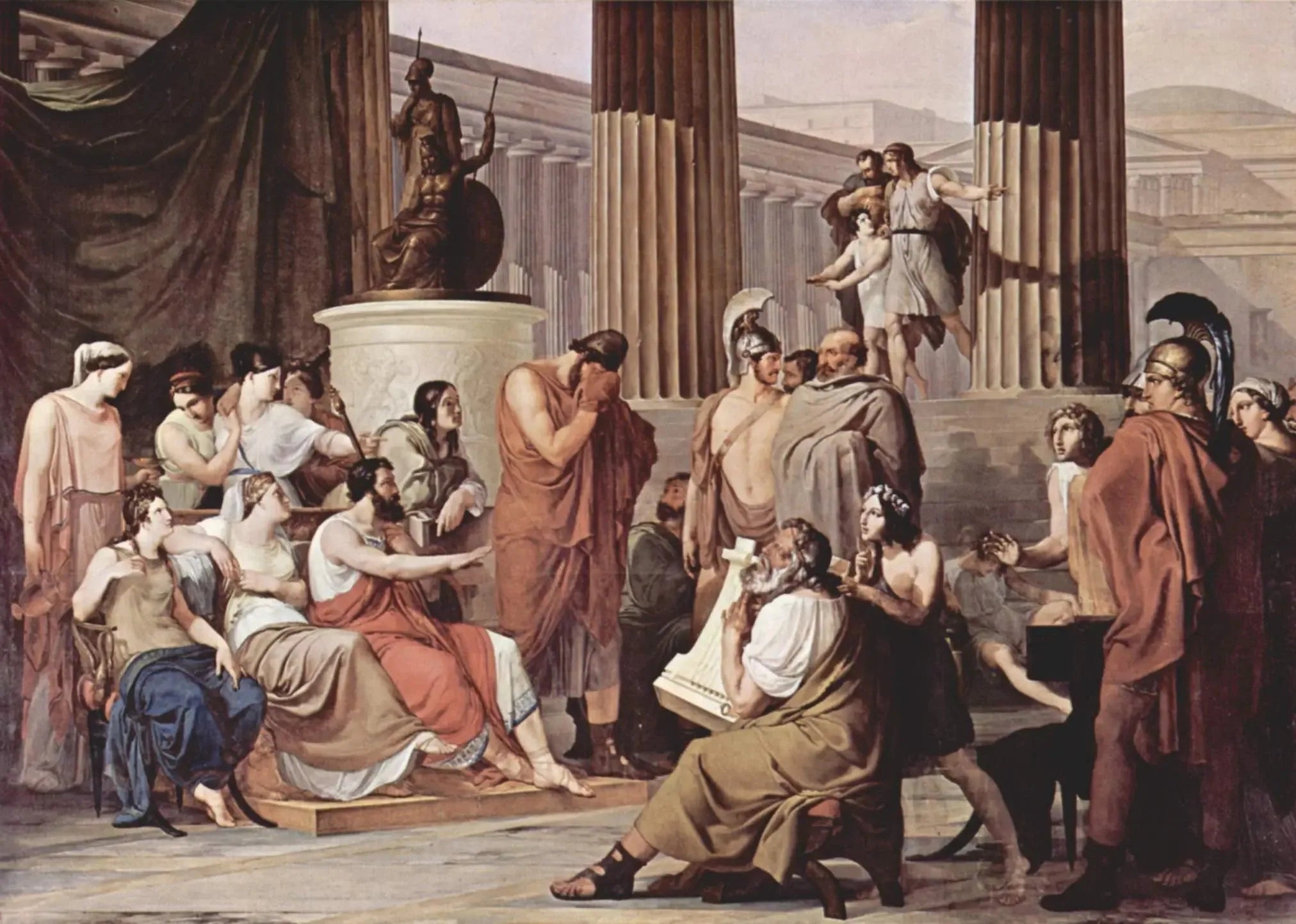 Ulysse à la cour d'Alcinoos - Francesco Hayez image 2 copie peinte à la main à l’huile