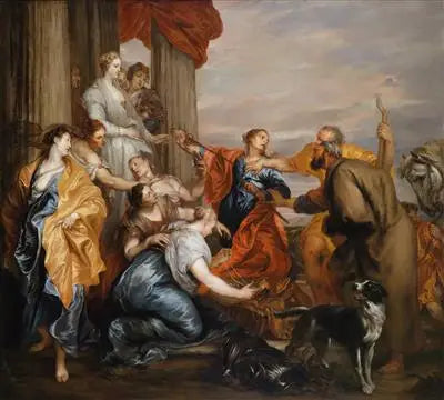 Ulysses Discovering Achilles Among Lycomedes' Girls - Antoine van Dyck