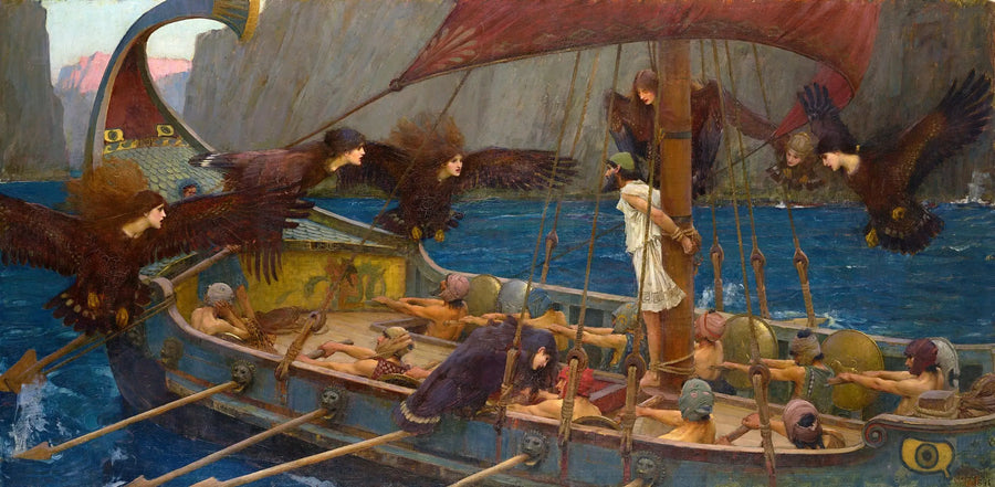 Reproduction du tableau « Ulysse et les sirènes - John William Waterhouse » par Alpha Reproduction en peinture à l’huile