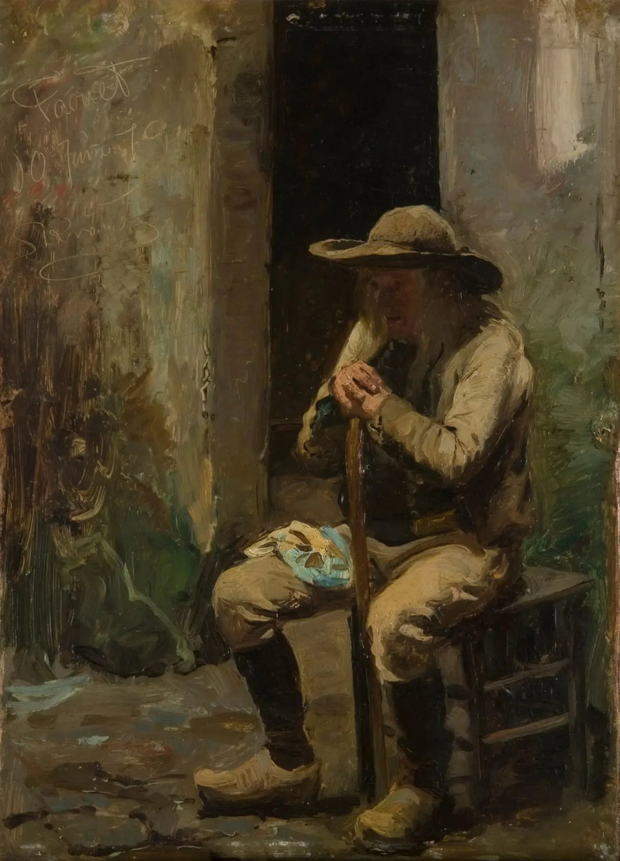 A Farmer from Faouet Sitting - Peder Severin Krøyer