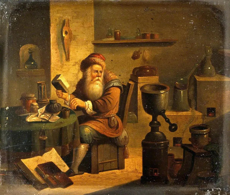 An Alchemist in His Laboratory - David Teniers the Younger