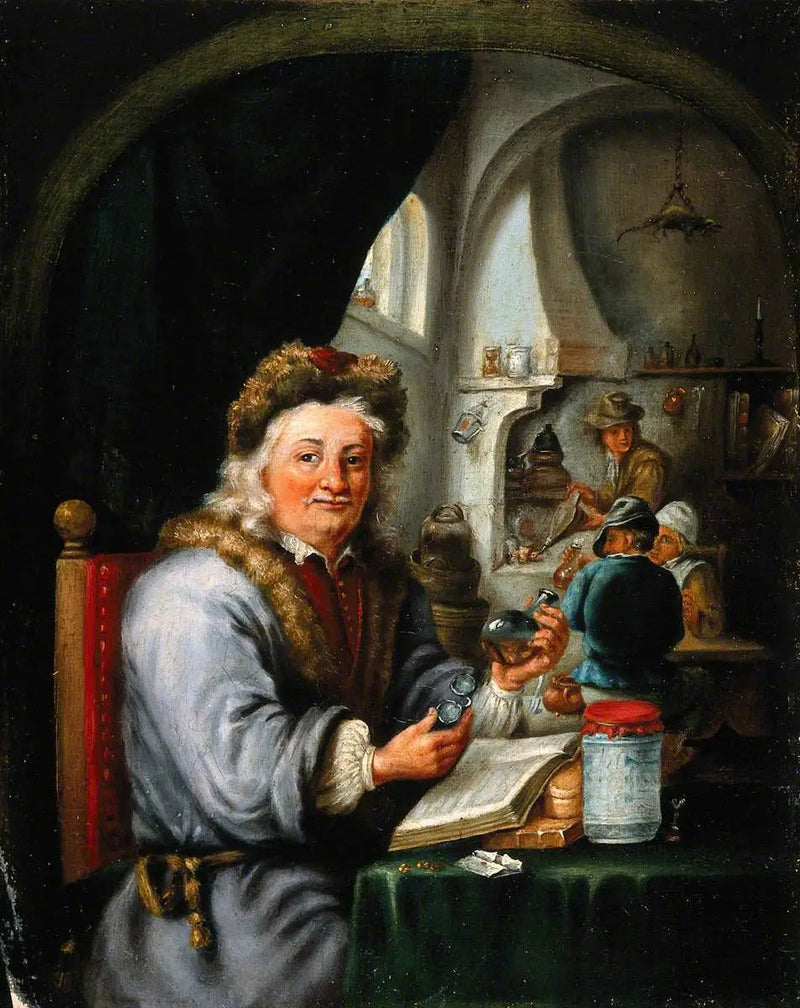 An Alchemist in His Laboratory - David Teniers the Younger