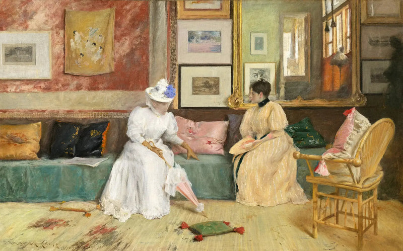 A Friendly Call - William Merritt Chase