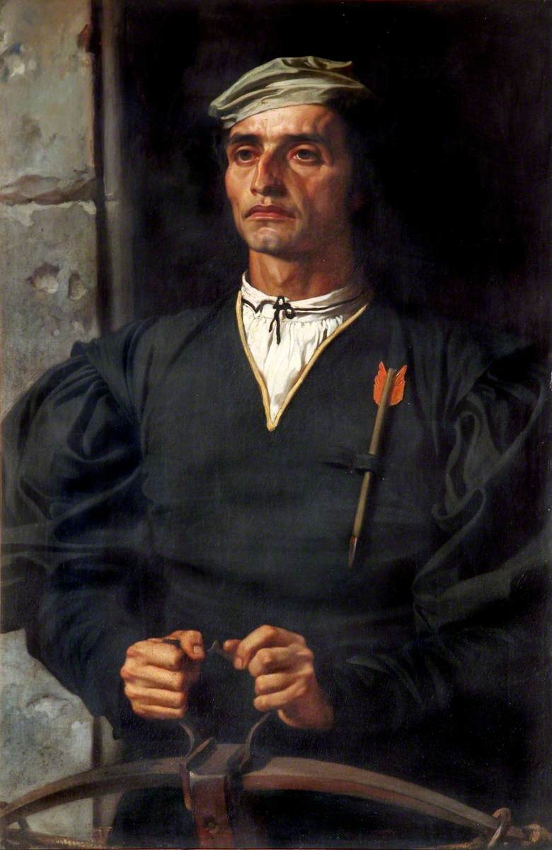 An Italian crossbowman - Frederic Leighton