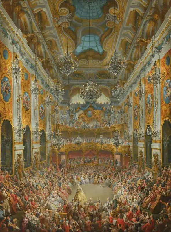 A ball given by the Duke of Nivernais on the occasion of the birth of the Dauphin - Giovanni Paolo Panini