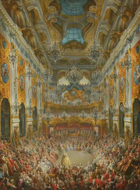 A ball given by the Duke of Nivernais on the occasion of the birth of the Dauphin - Giovanni Paolo Panini