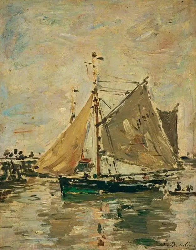 A Fishing Boat, Trouville - Eugène Boudin