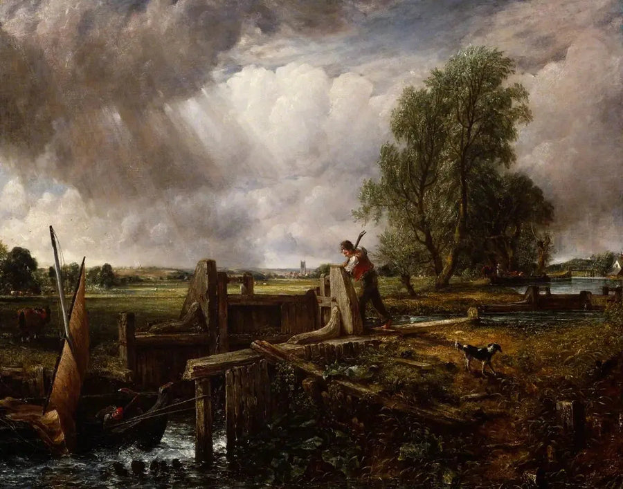 A boat passing a lock - John Constable