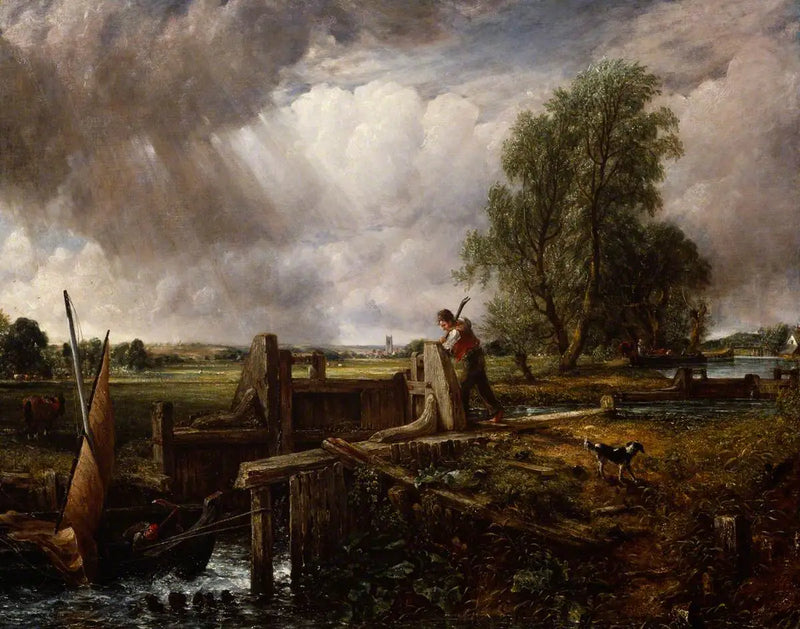 A boat passing a lock - John Constable