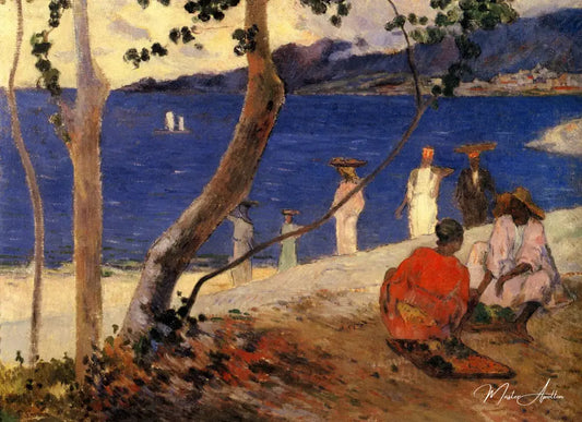 Un bord de mer, 1887 - Paul Gauguin - Reproductions de tableaux et peintures haut de gamme